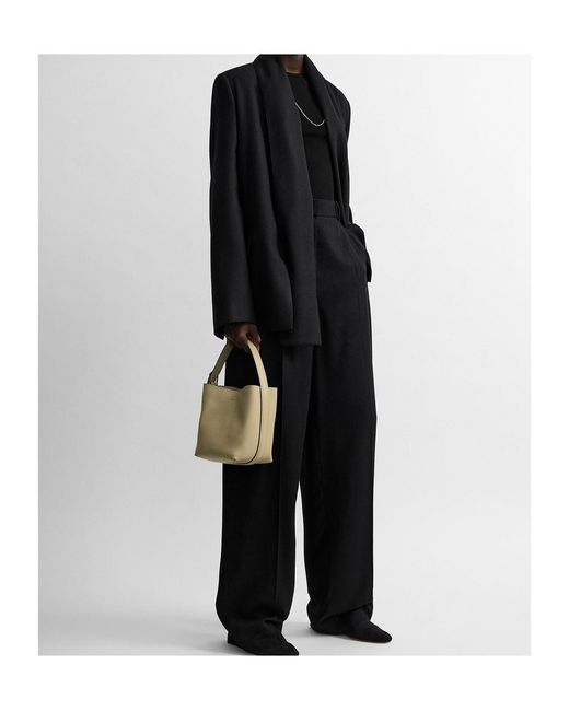 Totême Natural Small Belted Grained-Leather Tote