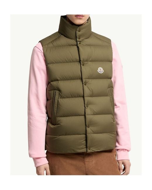 Moncler Green Tibb Down Vest for men
