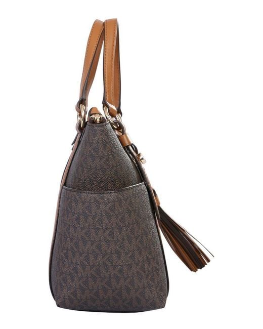 Michael Kors Brown Michael Sullivan Logo Plaque Small Tote Bag