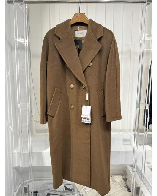 Max Mara Brown Madame Double-Breasted Belted Coat