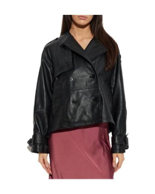 AllSaints Black Reya Belted Jacket