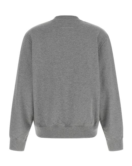 MM6 by Maison Margiela Gray Crew-Neck Sweatshirt