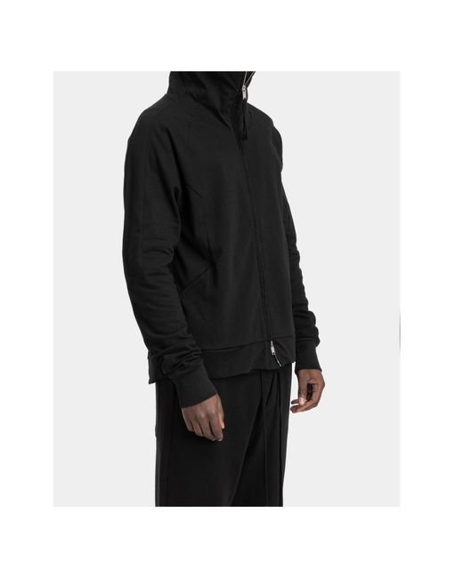 Thom Krom Black Zip-Up Long-Sleeved Hoodie for men