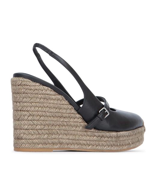 Brunello Cucinelli Gray Buckled Slingbacks