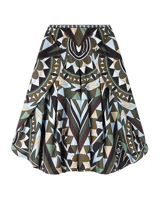 Emilio Pucci Black Pucci Manuba Print Wide Pants