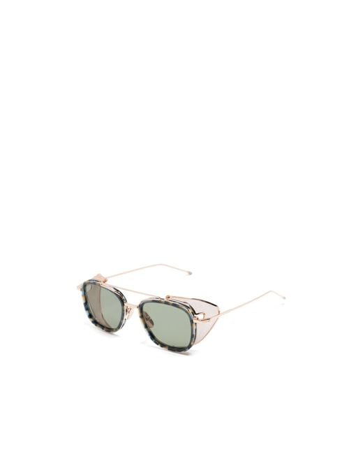 Thom Browne Metallic Eyewear Square Frame Sunglasses for men