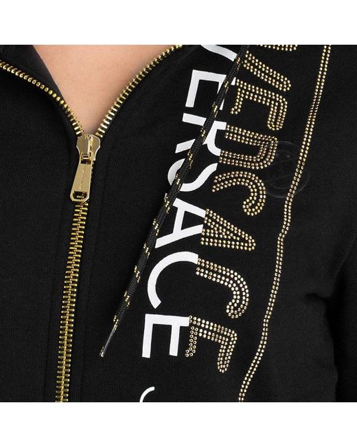 Versace Jeans Black Printed Logo Casual Jacket