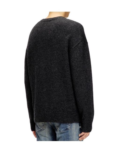DIESEL Black M-Areeta Oval D Logo Knitted Jumper for men