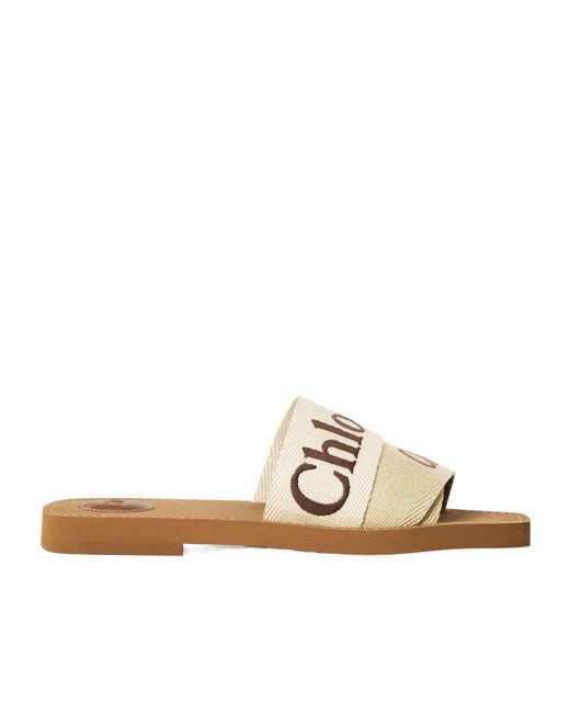 Chloé Metallic Highend Flat Slide Sandals