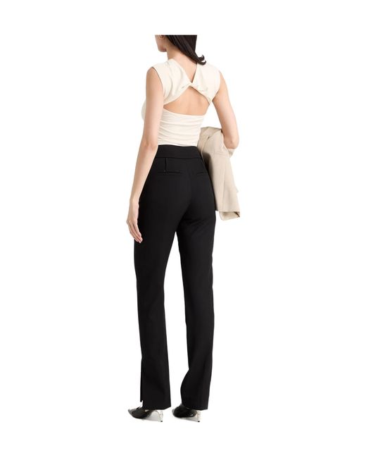Jacquemus Black Solid Color Casual Trousers