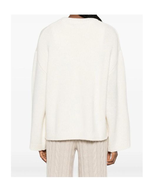 Soft Goat White Long-Sleeved Knitwear