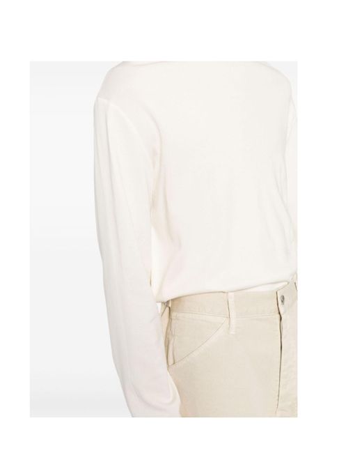 Lemaire White Turtleneck T-Shirt for men