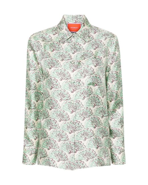 LaDoubleJ Green La Doublej Boy Fans-Printed Long Sleeved Shirt