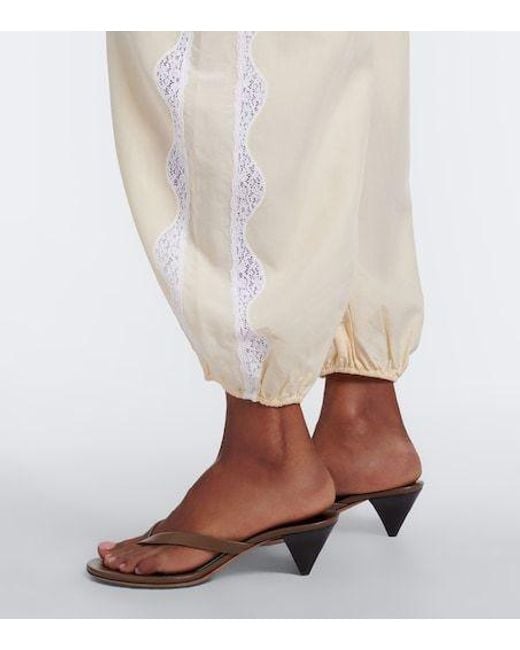 Posse White Tabitha Embroidered Balloon Pants