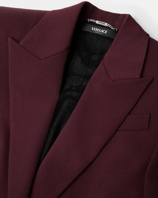Versace Purple Single-Breasted Blazer
