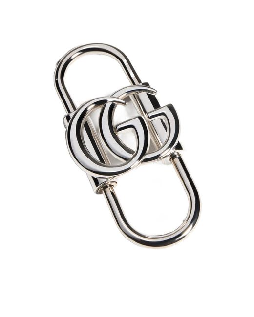 Gucci White Key Chain With Double G for men