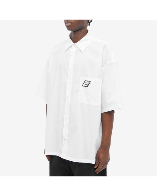 Ambush White Oversized Logo Patch Shirt for men