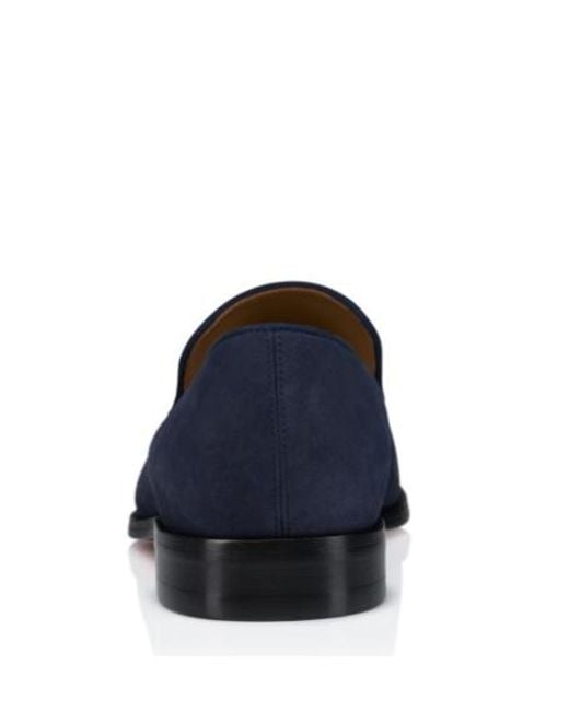 Christian Louboutin Blue Suede Loafers for men