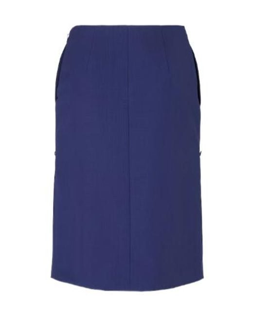 Fendi Blue Panelled Midi Skirt