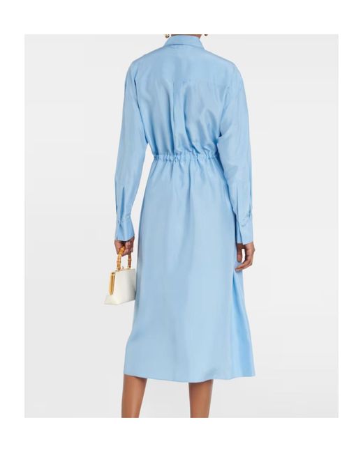 Dorothee Schumacher Blue Lapel Long-Sleeved Dress