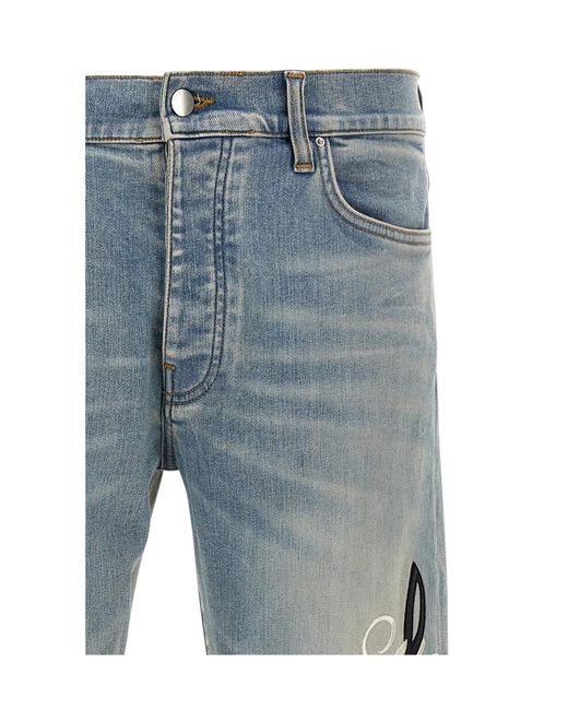 Amiri Blue Belt-Loop Jeans for men