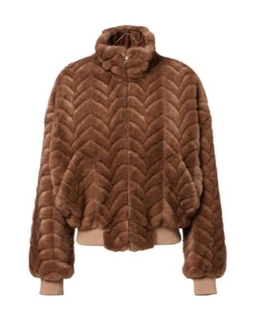Balenciaga Brown Cropped Padded Jacket