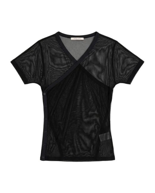 Paloma Wool Black See-Through Mesh T-Shirt