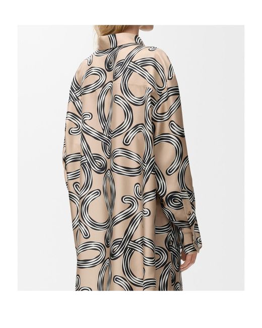 Loewe White Anagram-Print Relaxed-Fit Shirt