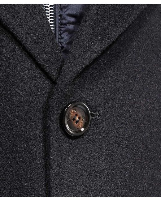 Moorer Blue Long-Sleeved Coat for men