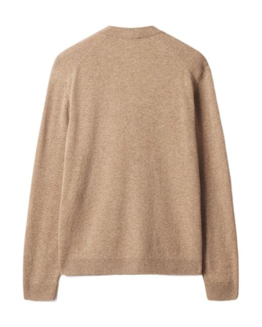 Maison Kitsuné Natural Fox Head Lambswool Comfort Cardigan for men
