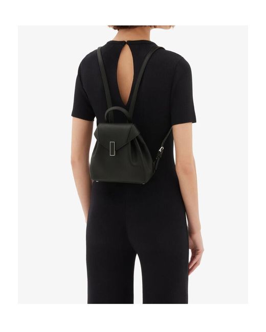 Valextra Black Iside Backpack Mini