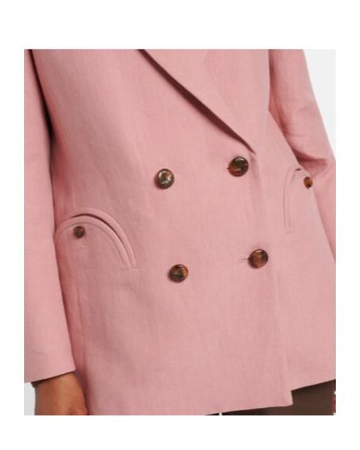 Blazé Milano Pink Classic Loose-Fit Blazer