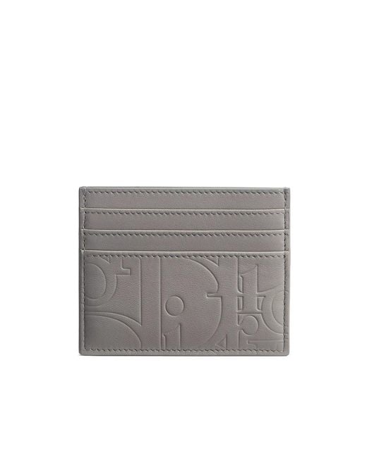 Dior Gray Card Holder for men