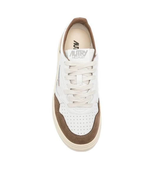 Autry White Medalist Logo Patch Low-Top Sneakers