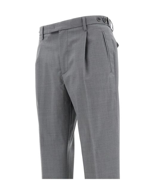 Barena Gray High Rise Trousers for men
