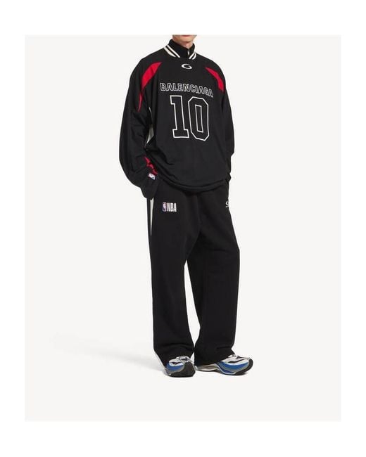 Balenciaga Black Nba Collaboration Oversized Sweatpants for men