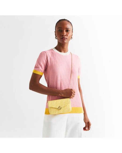 Fendi Yellow Chain Wallet