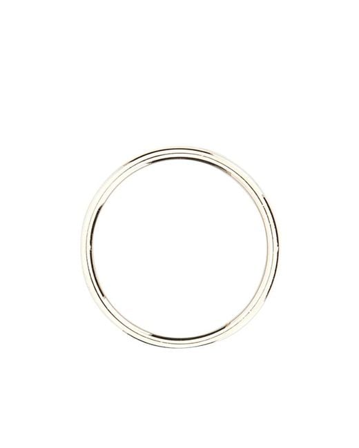 Dolce & Gabbana White All-Over Logo Engraved Ring for men