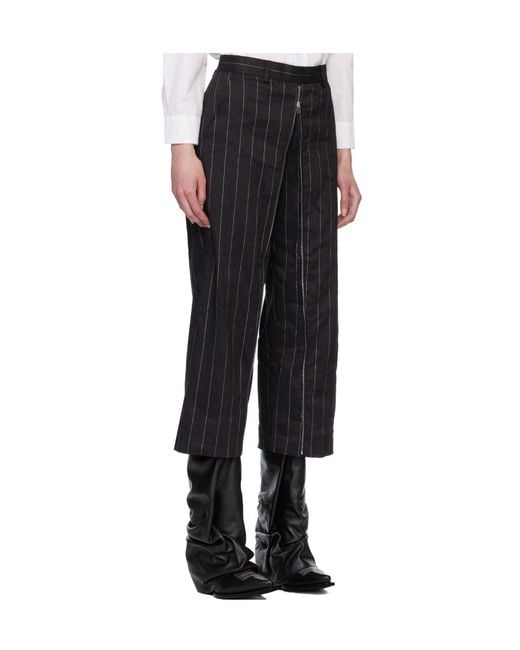 R13 Blue Front Zipper Trousers