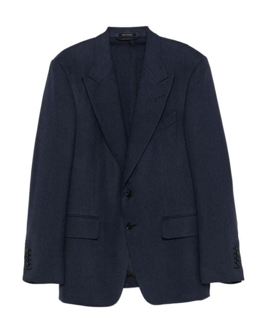 Tom Ford Blue Button-Fastening Blazer for men