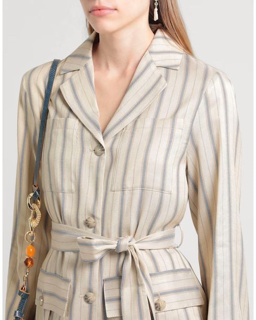 MAX&Co. Natural Striped Jacket