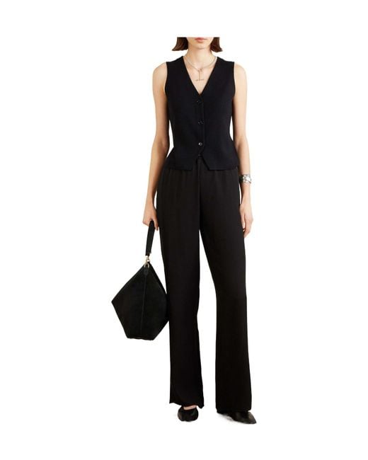 Allude Black Wool Vest