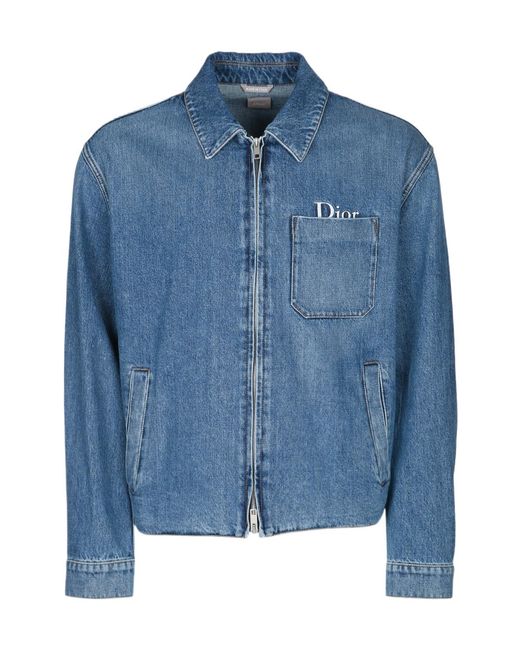 Dior Blue Homme Zipped Jacket for men