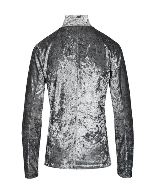Forte_forte Gray Stretch Velvet Turtleneck