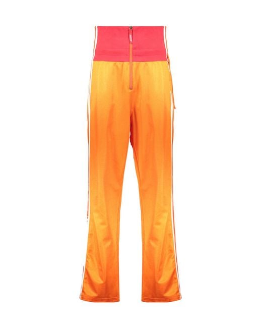 DIESEL Orange High-Waist Flared Track Pants for men