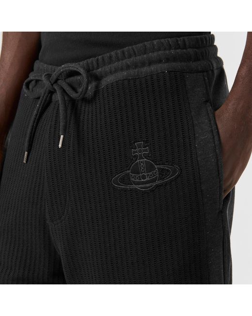 Vivienne Westwood Black Fleece-Lined Cuffed Jogger Sports Pants for men