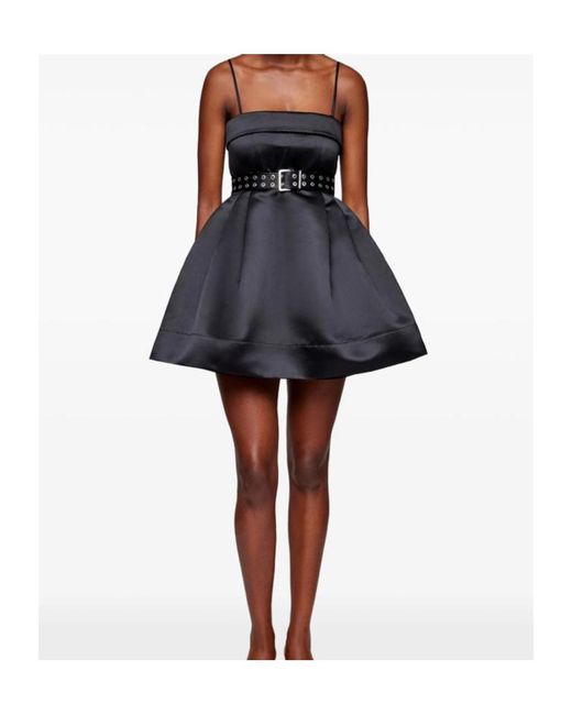 Ganni Black Belted Mini Dress
