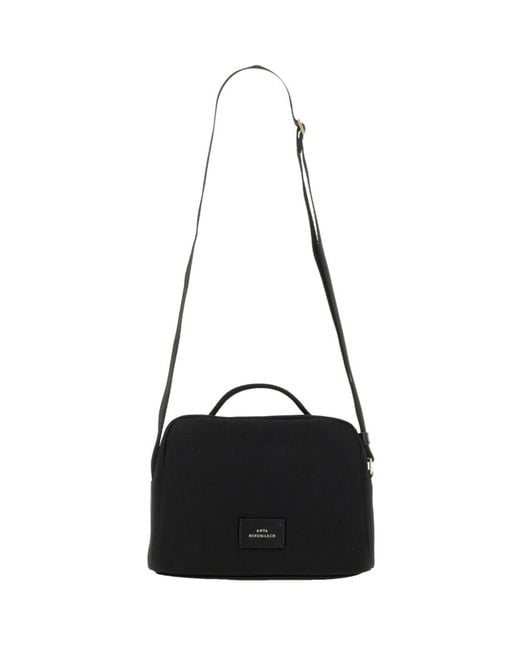 Anya Hindmarch Black Eyes Patch Zipped Shoulder Bag