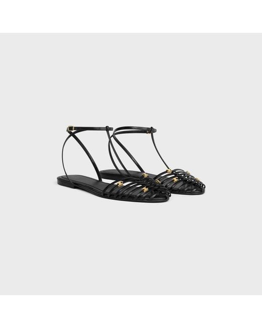 Céline Metallic Cage Flat Sandal