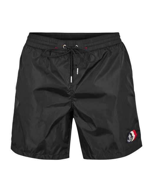 Moncler Black Comfortable Swim Trunks for men